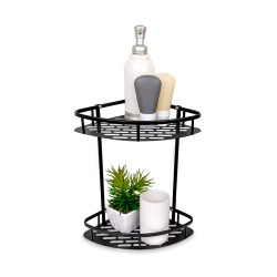 Organiza tu baño o cocina de forma eficiente con este caddy esquinero de 2 niveles, diseñado para aprovechar al máximo el espaci