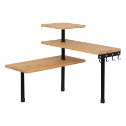 Organiza tu baño o cocina de forma eficiente con este caddy esquinero de 2 niveles, diseñado para aprovechar al máximo el espaci