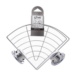 Optimiza el espacio en tu baño con el Caddy Esquinero de Succión Venterra, ideal para mantener tus productos de higiene organiza