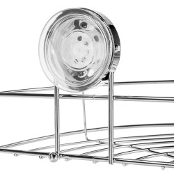 Optimiza el espacio en tu baño con el Caddy Esquinero de Succión Venterra, ideal para mantener tus productos de higiene organiza