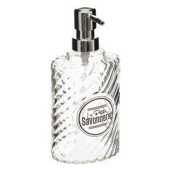 El dosificador de vidrio diseño elegante y funcional, ideal para jabón líquido o lociones. Su cuerpo transparente permite ver el