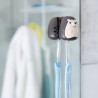 Ventosa con soporte de erizo para guardar el cepillo de dientes, protegiéndolo de gérmenes, polvo etc., una amigable forma de gu