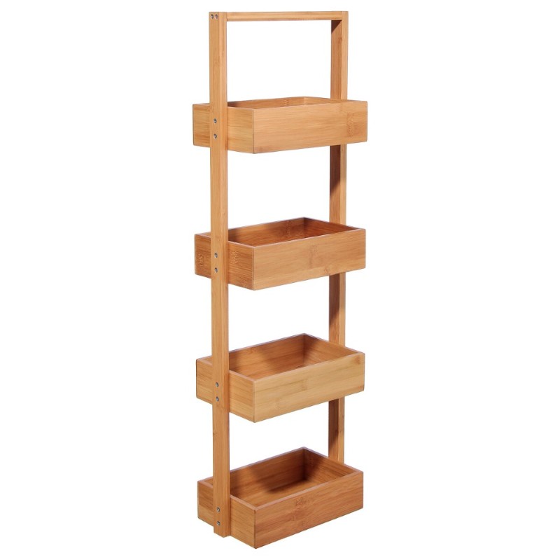 Organiza tus espacios de forma práctica y eficiente con este versátil estante de 4 niveles. Ideal para baños, cocinas, lavanderí