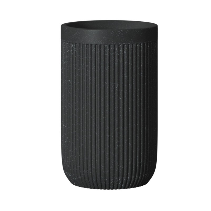 El vaso onyx es un accesorio ideal para el baño, con un diseño contemporáneo en tonos oscuros y textura tipo piedra. perfecto pa