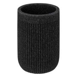 El vaso onyx es un accesorio ideal para el baño, con un diseño contemporáneo en tonos oscuros y textura tipo piedra. perfecto pa
