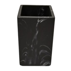 Vaso multiusos Dublin elaborado en poirrecina color negro. Diseño marmoleado de fácil limpieza, ayudara a mantener limpio y orga