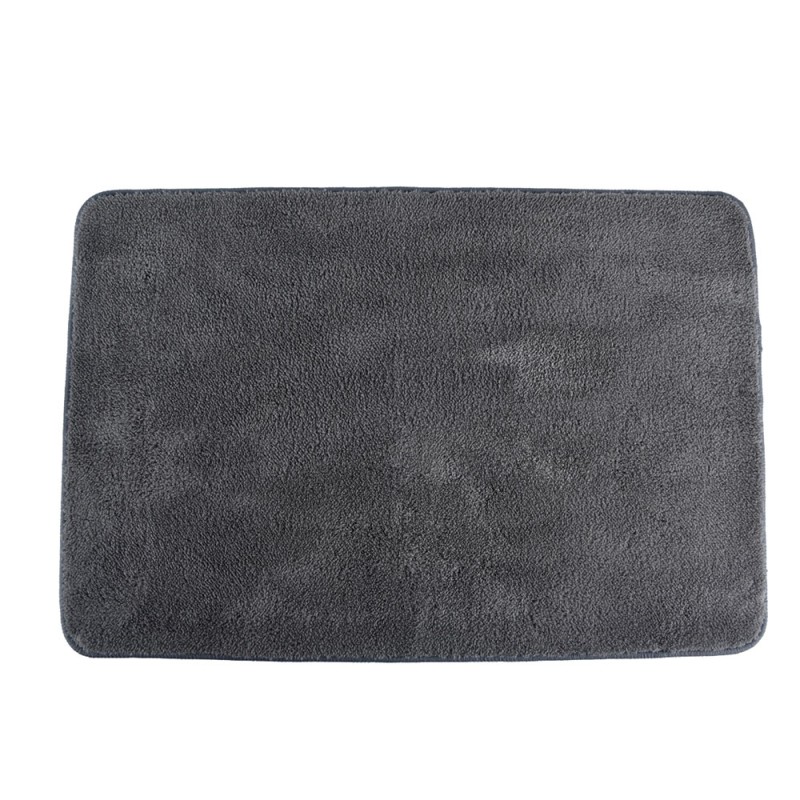 Tapete de baño Malagui elaborado en poliéster color gris. Súper absorbente, microfibras suaves, 100 % poliéster, fácil de lavar,