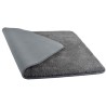 Tapete de baño Malagui elaborado en poliéster color gris. Súper absorbente, microfibras suaves, 100 % poliéster, fácil de lavar,