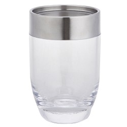 Vaso multiusos Valencia elaborado en acrilico transparente color plata, practico, ligero, ideal para adultos y niños, garantiza 