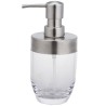 Dosificador Valencia elaborado en acrilico transparente color plata. Perfecto para una mejor aplicación de tu jabón liquido, pra
