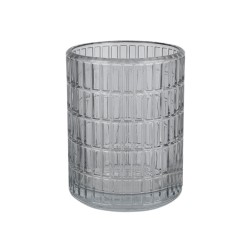 Vaso multiusos Rabat elaborado en vidrio color humo. Realces de fácil agarre, dará a tu espacio personal un toque fino y elegant