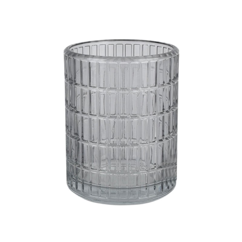 Vaso multiusos Rabat elaborado en vidrio color humo. Realces de fácil agarre, dará a tu espacio personal un toque fino y elegant