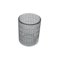 Vaso multiusos Rabat elaborado en vidrio color humo. Realces de fácil agarre, dará a tu espacio personal un toque fino y elegant