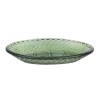 Jabonera Dakar elaborada en cristal color verde. Elegante moderna y atractiva, Su forma oval contiene en la parte superior relie