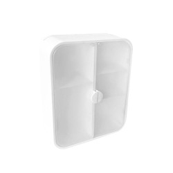 Mantén tus artículos personales seguros y ordenados con este gabinete organizador con puertas, ideal para baños, cocinas o cualq