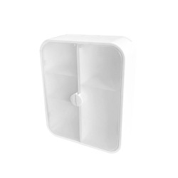 Mantén tus artículos personales seguros y ordenados con este gabinete organizador con puertas, ideal para baños, cocinas o cualq