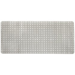 Dale seguridad y funcionalidad a tu baño con este tapete antiderrapante de diseño moderno tipo mosaico. Su superficie texturizad