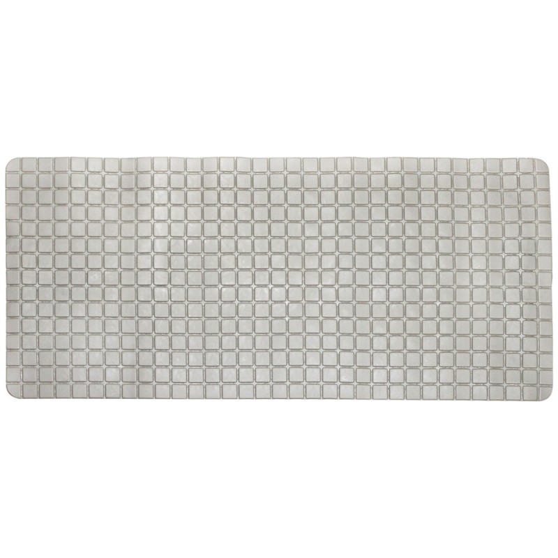 Dale seguridad y funcionalidad a tu baño con este tapete antiderrapante de diseño moderno tipo mosaico. Su superficie texturizad