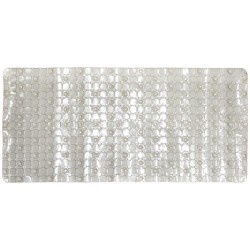 Dale seguridad y funcionalidad a tu baño con este tapete antiderrapante de diseño moderno tipo mosaico. Su superficie texturizad