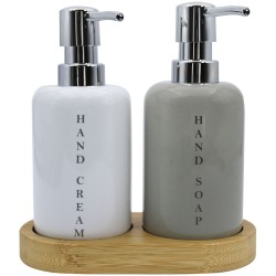 El set de 2 dosificadores son ideales para baño, perfectos para jabón líquido, shampoo o loción. Elaborados con materiales durad