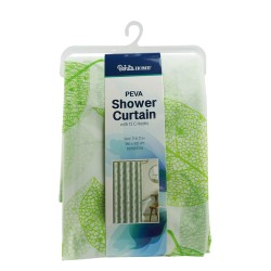 Dale un toque natural y fresco a tu baño con la Cortina para Baño Hojas. Su diseño con estampado de hojas crea un ambiente relaj