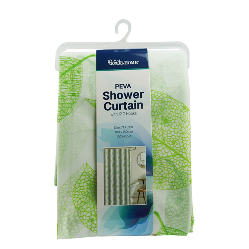 Dale un toque natural y fresco a tu baño con la Cortina para Baño Hojas. Su diseño con estampado de hojas crea un ambiente relaj