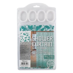 Dale un toque natural y fresco a tu baño con la Cortina para Baño Hojas. Su diseño con estampado de hojas crea un ambiente relaj