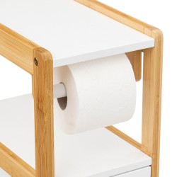 Funcionalidad natural con un diseño moderno. El Portarrollos con Porta Celular Natureo es el accesorio perfecto para complementa