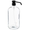 Es un recipiente práctico y elegante, con capacidad de 1 litro. Su diseño transparente permite ver el contenido, ideal para baño