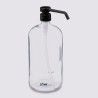Es un recipiente práctico y elegante, con capacidad de 1 litro. Su diseño transparente permite ver el contenido, ideal para baño
