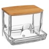 El Dispensador de Hisopos Selena Transparente es un recipiente elegante y funcional, hecho de material transparente. Facilita el
