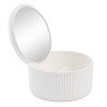 Algodonera y organizador multiusos Sevilla blanco, ideal para decorar tu espacio. Hecha de plástico con textura en relieve. Esti