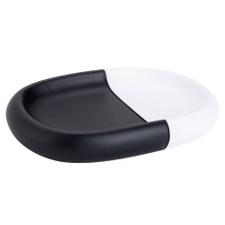 Jabonera Larisa de uso diario, ideal para decoración de tu espacio. Hecha de poliresina. Ideal como complemento de decoración.