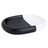 Jabonera Larisa de uso diario, ideal para decoración de tu espacio. Hecha de poliresina. Ideal como complemento de decoración.