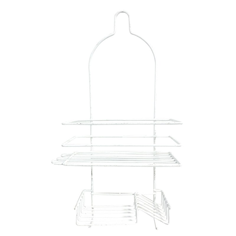 Mantén tu baño siempre organizado con el Caddy de Ducha de 2 Niveles en elegante acabado blanco. Diseñado para colgar fácilmente
