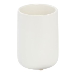 La sostenibilidad se une al almacenamiento con el vaso de cerámica Eco Vanity de iDesign. Este vaso ecológico y multiusos es ide