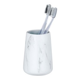 Decorativo vaso para cepillos de dientes para guardar los cepillos y la pasta de dientes Ideal para baño y aseo para huéspedes. 
