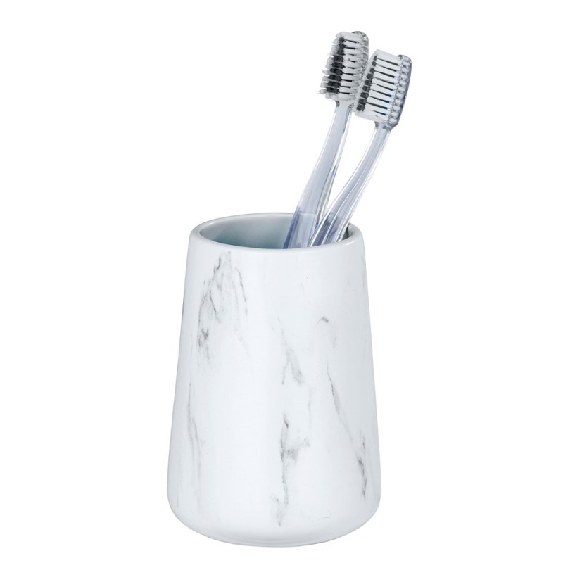 Decorativo vaso para cepillos de dientes para guardar los cepillos y la pasta de dientes Ideal para baño y aseo para huéspedes. 