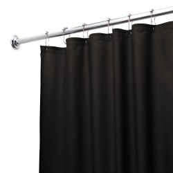 Esta bonita cortina de baño de tela es impermeable. El agua se perla y cae fácilmente, no cala y el tejido no se empapa. Así tam