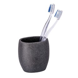 Disfruta del diseño único de este vaso de baño con aspecto suave que añade un aspecto sofisticado y un toque elegante a tu cuart
