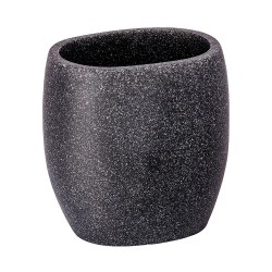 Disfruta del diseño único de este vaso de baño con aspecto suave que añade un aspecto sofisticado y un toque elegante a tu cuart
