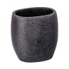 Disfruta del diseño único de este vaso de baño con aspecto suave que añade un aspecto sofisticado y un toque elegante a tu cuart