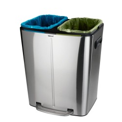 Cubo de basura de alta calidad con función de pedal para la cocina, el baño, el aseo o la oficina. Con pedal extra grande y meca