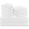 Dale a la hora del baño un acento brillante con las toallas de algodón puro, ultra afelpada Jacquard.