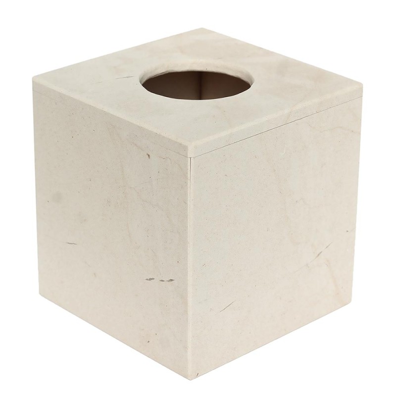 Kleenera de mármol bellagio de excelente calidad para pañuelos, tallado a mano con ranura para despachar pañuelos.