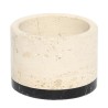 Porta vaso de mármol bellagio con negro fabricado a mano, ideal para decoración del baño para dar un toque maduro y femenino, si