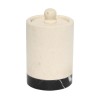 Algodonera de mármol bellagio con negro para almohadillas desmaquillantes ideal para decoración del tocador para dar un toque ma