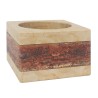 Porta vaso de mármol crema con café fabricado a mano, ideal para decoración del baño para dar un toque maduro y femenino, sin pe