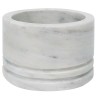 Porta vaso de mármol crema con café fabricado a mano, ideal para decoración del baño para dar un toque maduro y femenino, sin pe