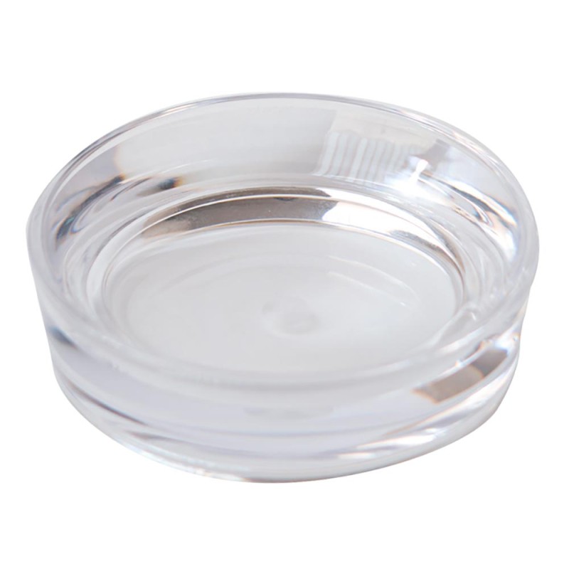La jabonera Wintech doble pared transparente tiene un diseño redondo , es resistente y fácil de usar. Moderno y elegante diseño 